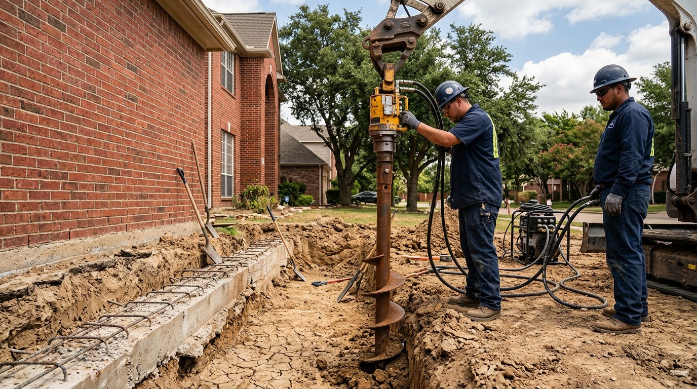 Helical Piers for Foundation Repair: A Texas Guide